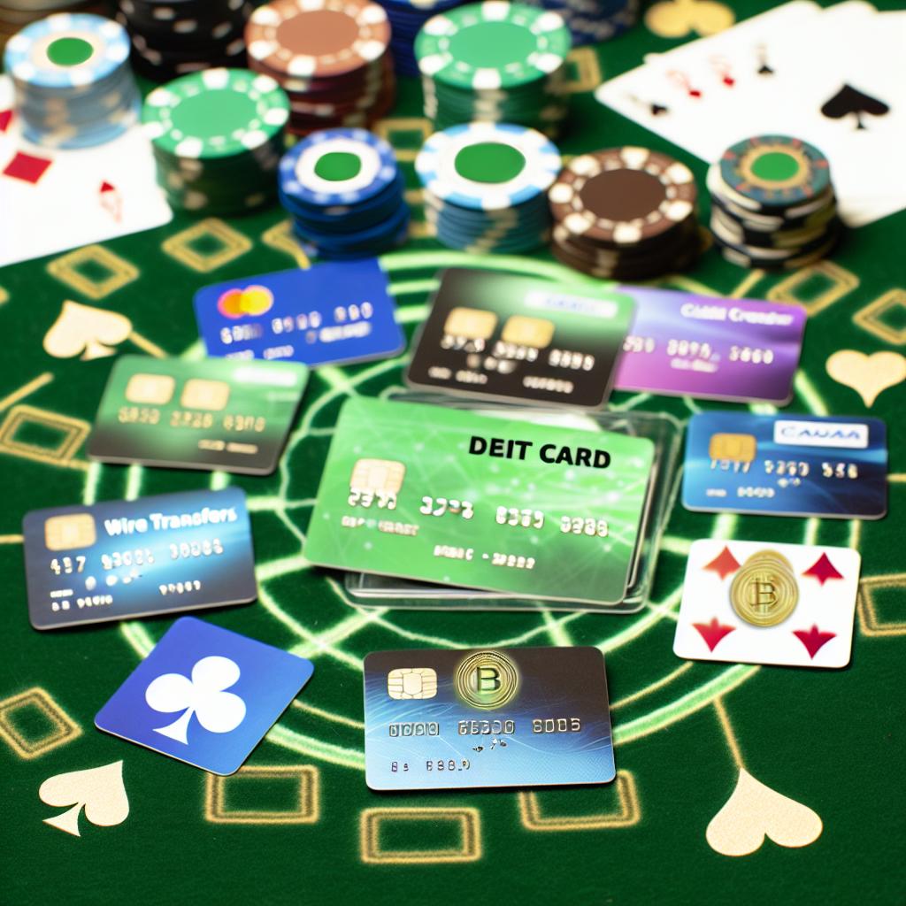 The most popular payment methods for online casinos.